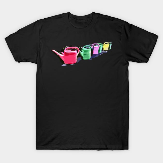 Watering Cans T-Shirt by RosArt100